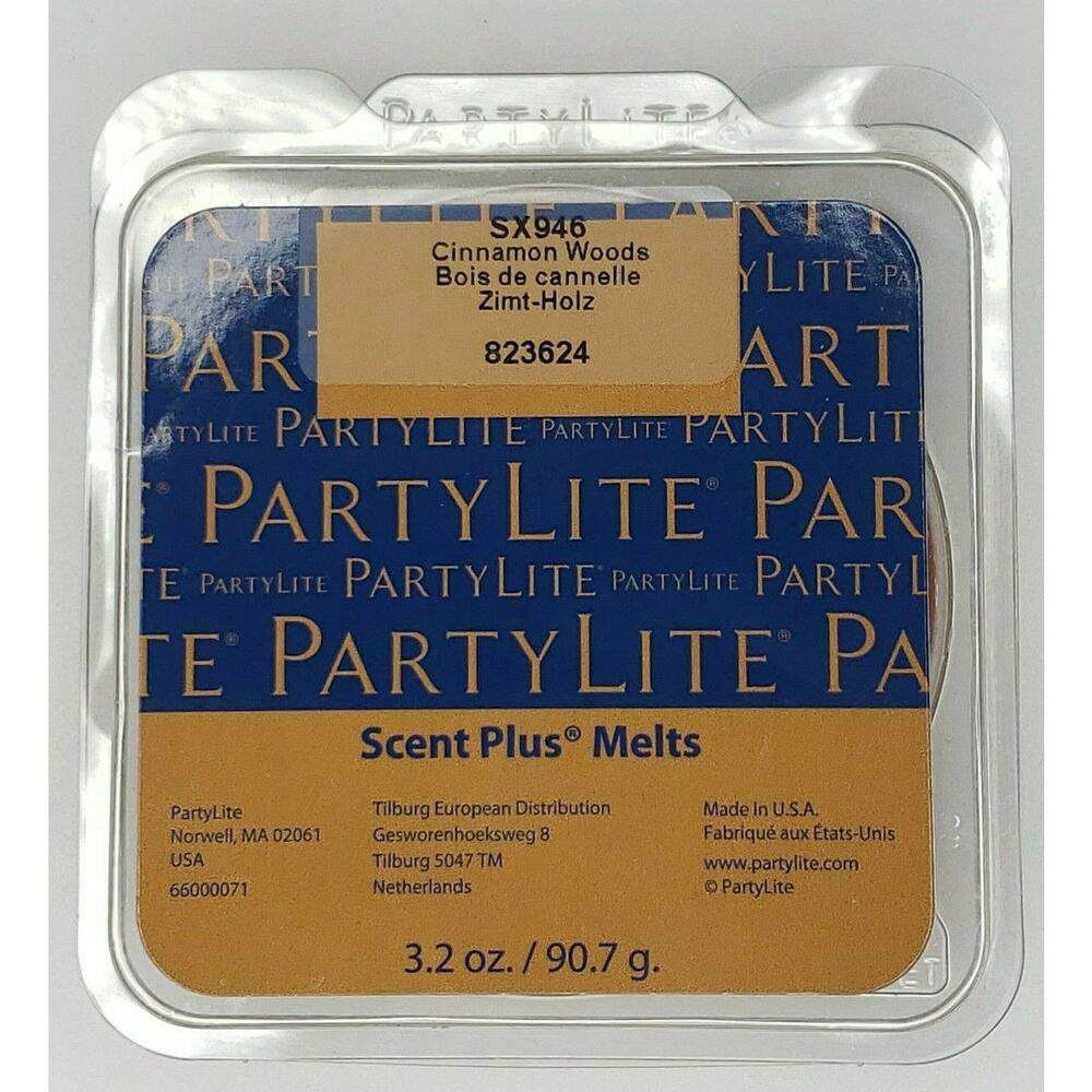 PartyLite Scent Plus Melts 9 pc Retired Scent New Cinnamon Wood P7E/SX946/Bin 12